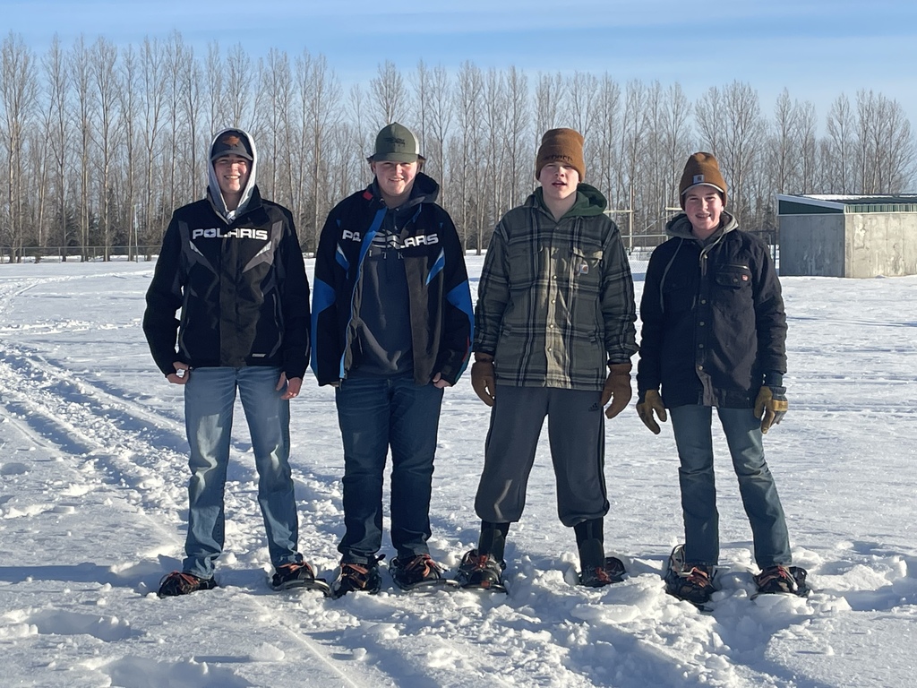 Roseau students enjoy snowshoeing!